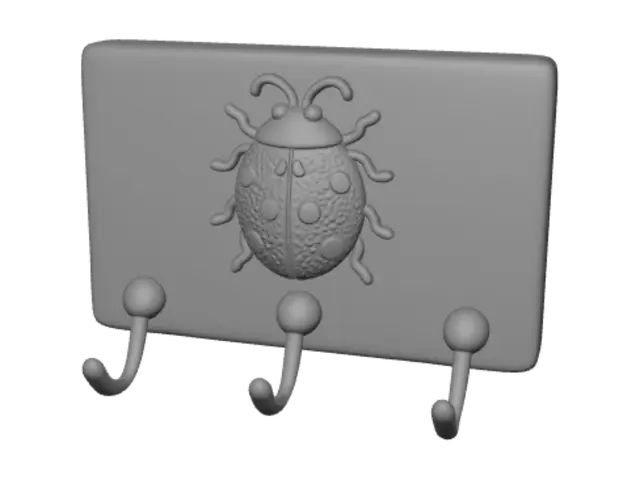 3D model for Terracotta Ladybug Wall Plaque