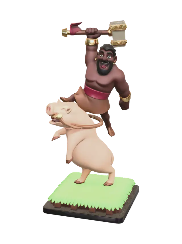 Weathered Clash Royale 3D model, vytvořený pomocí AI