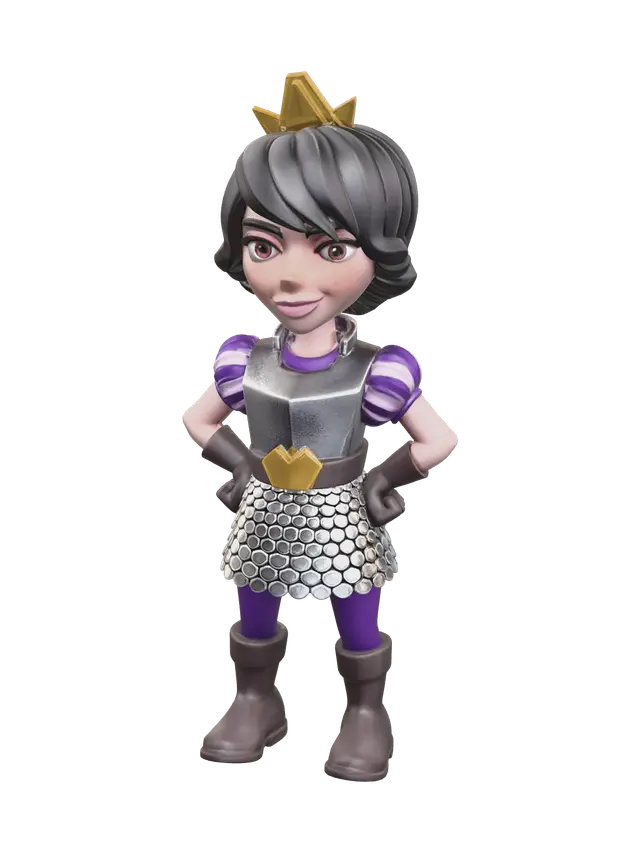 Clash Royale 3D model, vytvořený pomocí AI