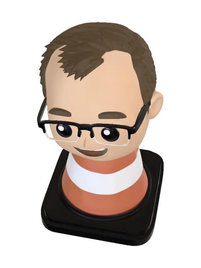 3D model for Smiling Traffic Cone Bobblehead