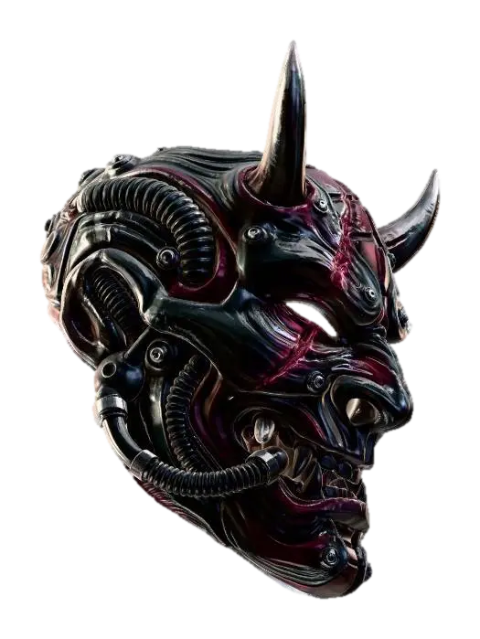 Mecha Oni 3D model, vytvořený pomocí AI