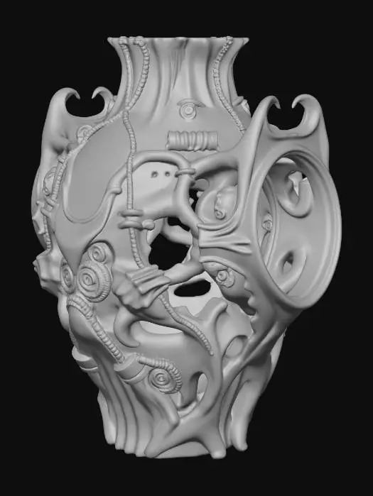 3D model for bio mechanical vase hr giger