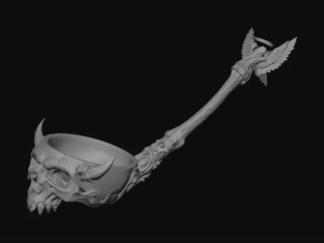 3D model for Winged Skull Spoon