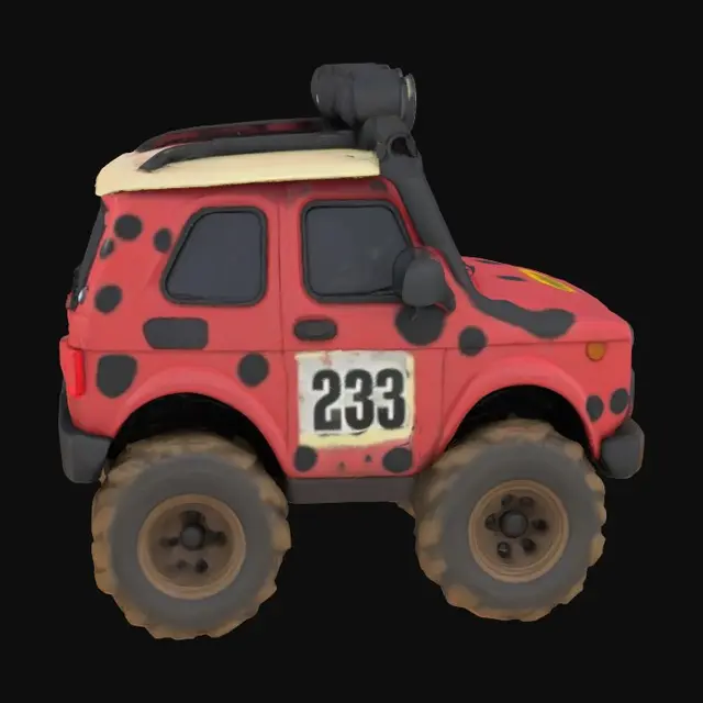 3D model for Ladybug lada niva offroad car