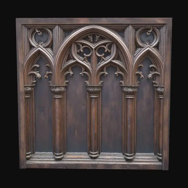 3D model for Carved Gothic Tracery Panel