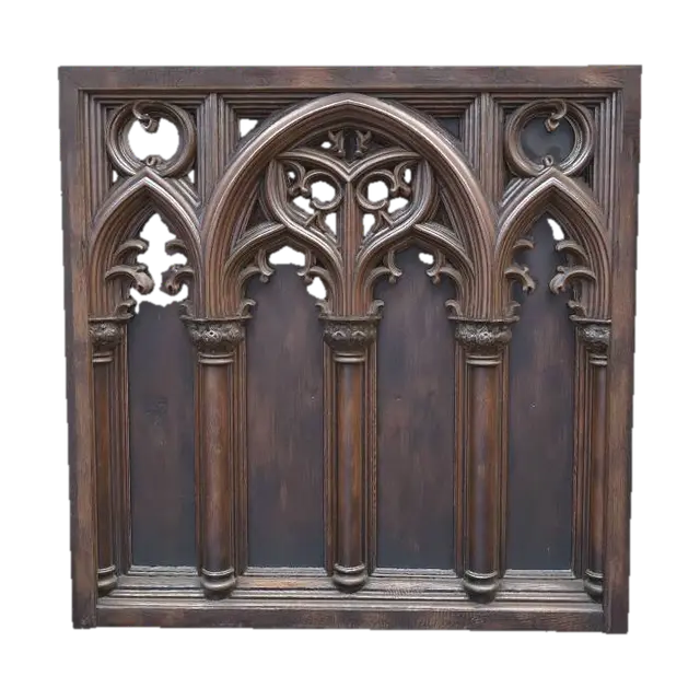 Carved Gothic Tracery Panel - Gap-3D-modell, genererad av AI