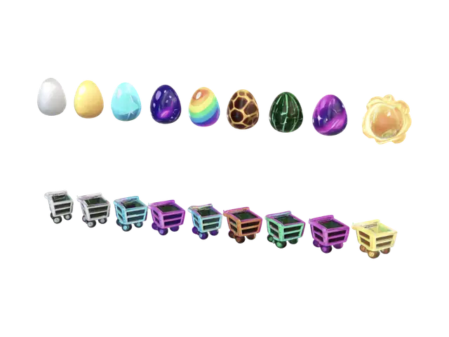 3D model for Rainbow Eggs and Neon Carts
