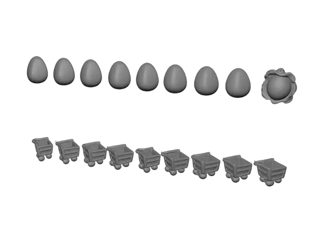 3D model for Rainbow Eggs and Neon Carts