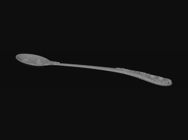 3D model for Ornate Floral Copper Spoon