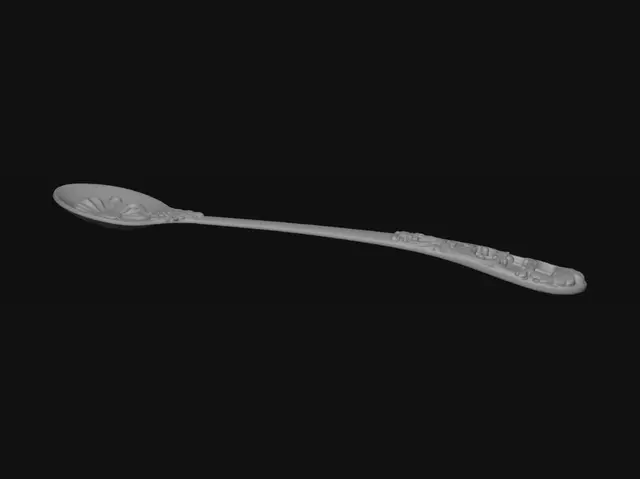 3D model for Ornate Floral Copper Spoon