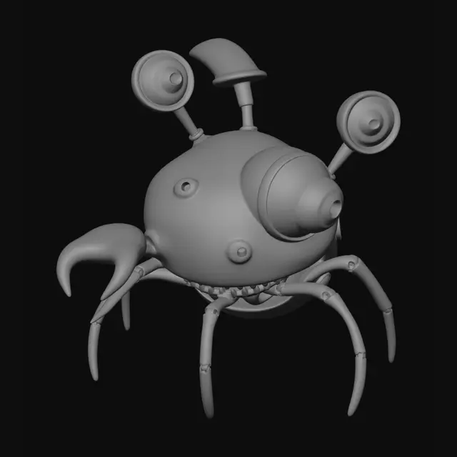 3D model for Crab Soda Monster in a Neon Diner