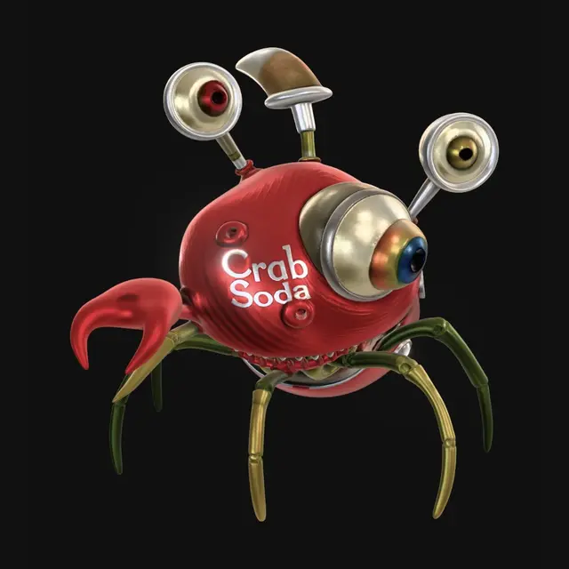 3D model for Crab Soda Monster in a Neon Diner