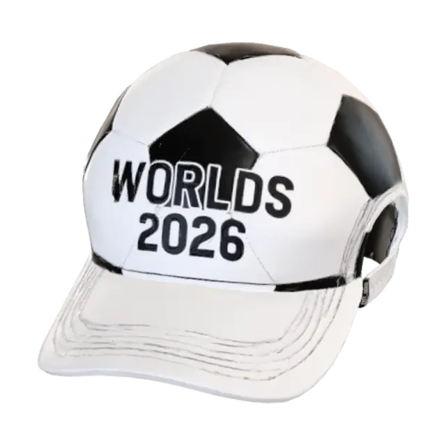 Worlds 2026 Soccer Ball Close-Up - Polyball-3D-modell, genererad av AI