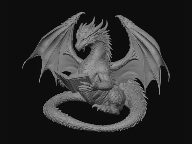 3D model for Icebound Librarian Dragon