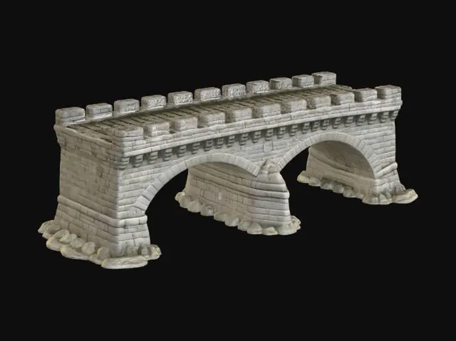 3D model for Twin-Arched Stone Bridge