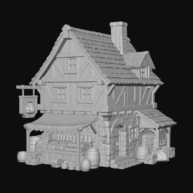 3D model for Timbered Market House