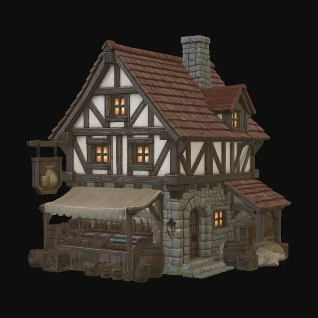 3D model for Timbered Market House