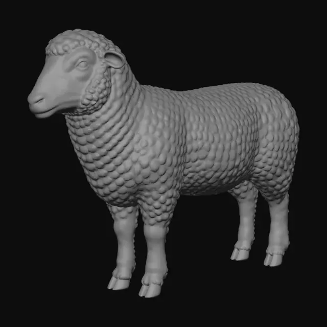 3D model for Ivory Curl Sheep