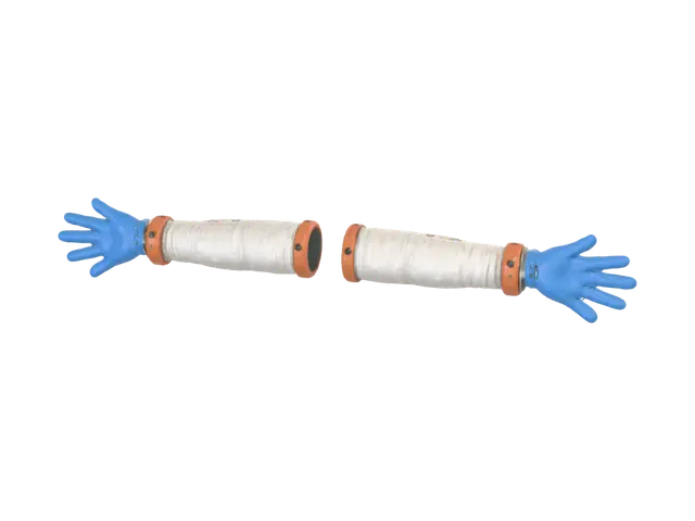3D model for Symmetrical Blue Glove Arms