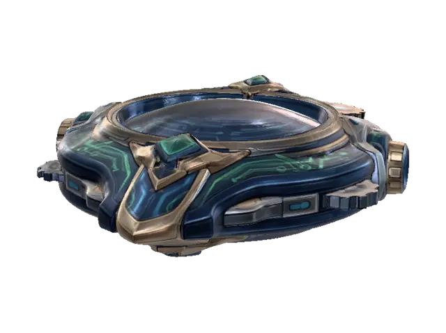 3D model for Concept art for cyberpunk monacle blue