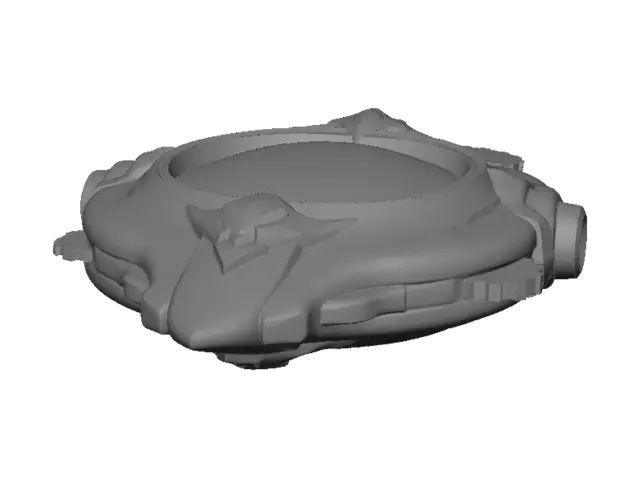 3D model for Concept art for cyberpunk monacle blue