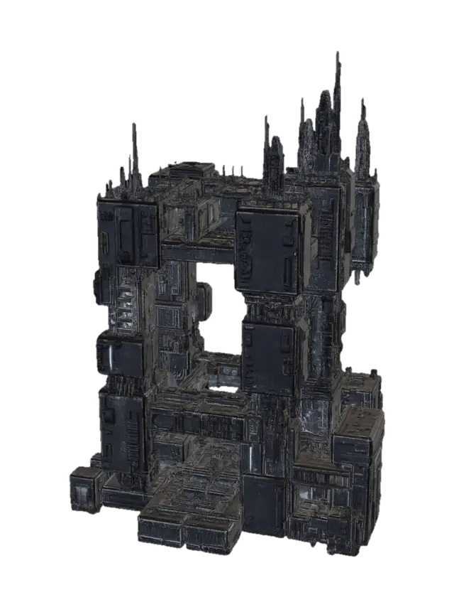 Coruscant Cyberpunk Metropolis – 3D CAD Design 3D model, vytvořený pomocí AI