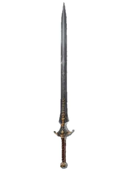 Средневековый большой меч в стиле темное фэнтези - Greatsword 3D model, vytvořený pomocí AI