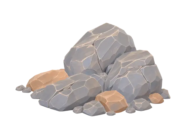 Decorative Rock Formation - Low 3D model, vytvořený pomocí AI