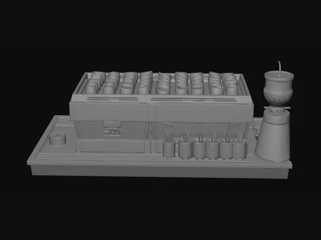 3D model for Morning Roast at a Modern Café