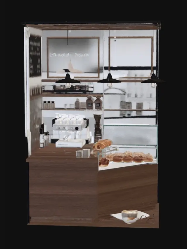 3D model for Sunlit Cafe Window
