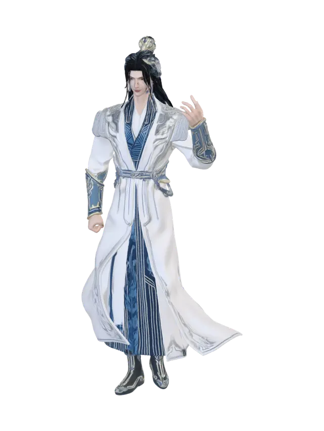 3D model for Celestial Ascendant in White and Blue