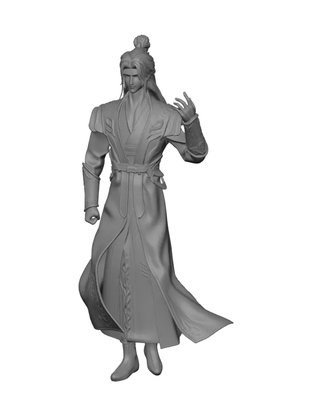 3D model for Celestial Ascendant in White and Blue