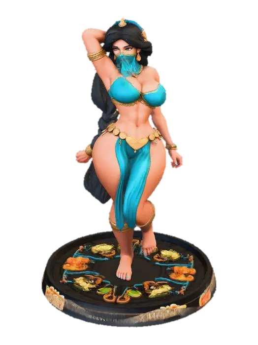 Jasmine pose II - Arab 3D model, vytvořený pomocí AI