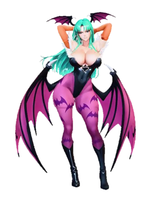 Morrigan Aensland - Succubus 3D model, vytvořený pomocí AI