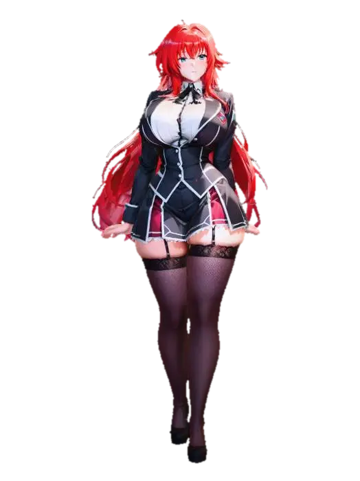 Rias - Protagonist 3D model, vytvořený pomocí AI