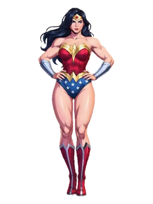 Wonder Woman II - Wonderwoman 3D model, vytvořený pomocí AI
