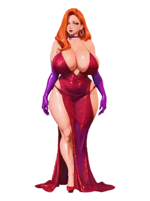 Jessica_Rabbit - Toon 3D model, vytvořený pomocí AI
