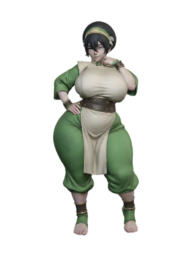 Green Apron Guardian - Chef 3D model, vytvořený pomocí AI