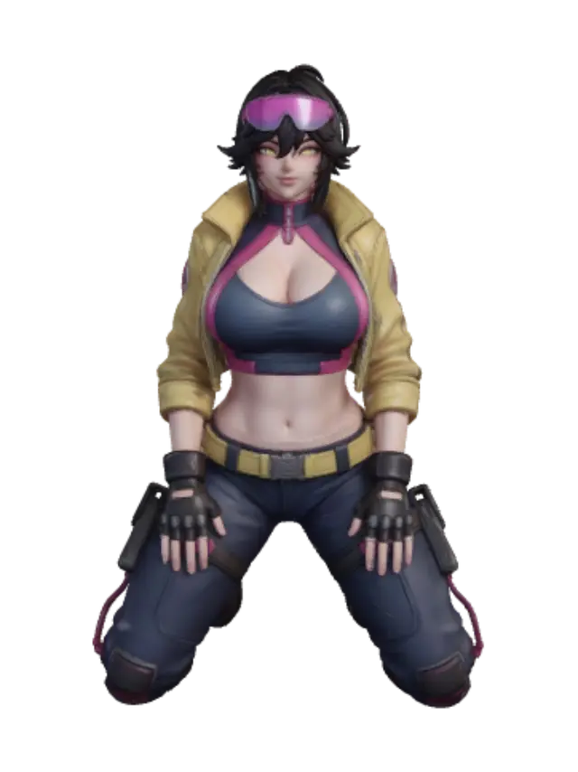 Jubelee - Biker 3D model, vytvořený pomocí AI