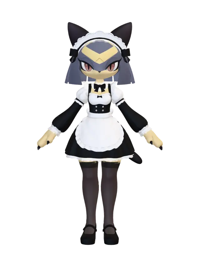 3D model for Midnight Maid Cat