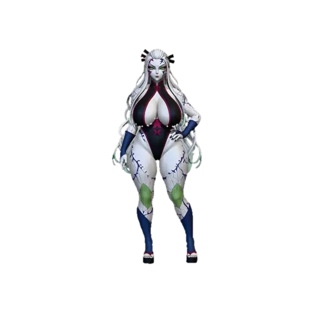 Daki - Mugen 3D model, vytvořený pomocí AI