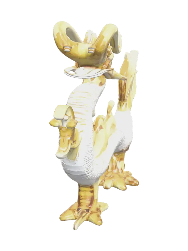 Ornate 3D Print Dragon - Dragonmodel 3D model, vytvořený pomocí AI