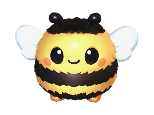 Bee 3D model, vytvořený pomocí AI