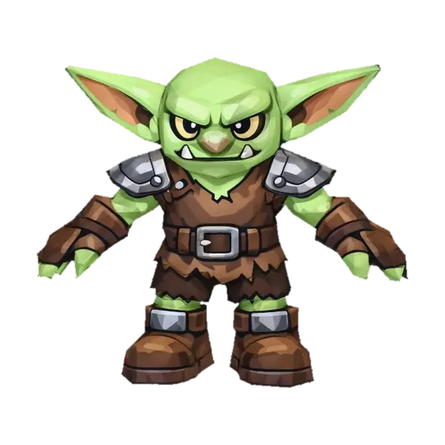 Goblin - Fantasycreature 3D model, vytvořený pomocí AI