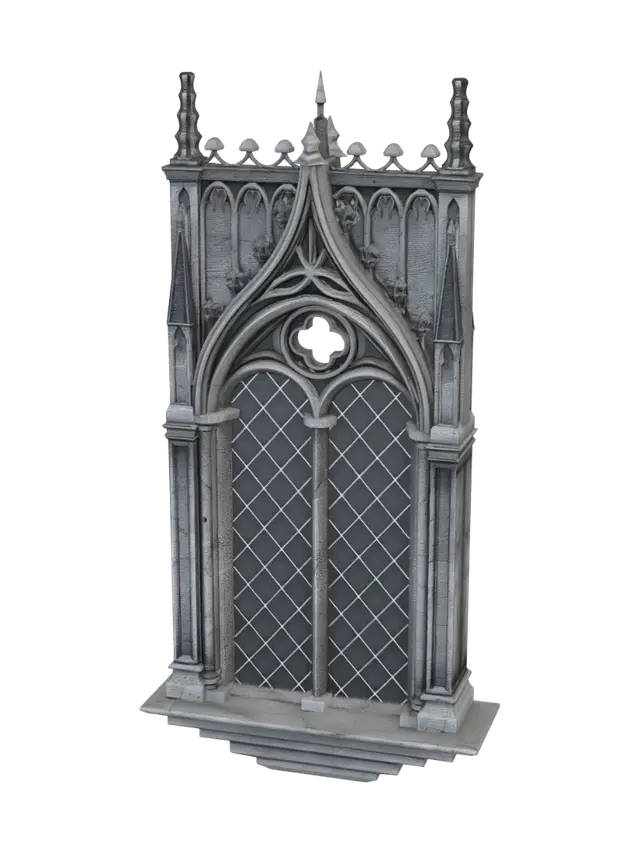 3D model for Gothic Tracery Window with Quatrefoil