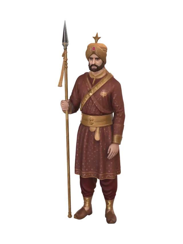3D model for Rajput Warrior with Spear