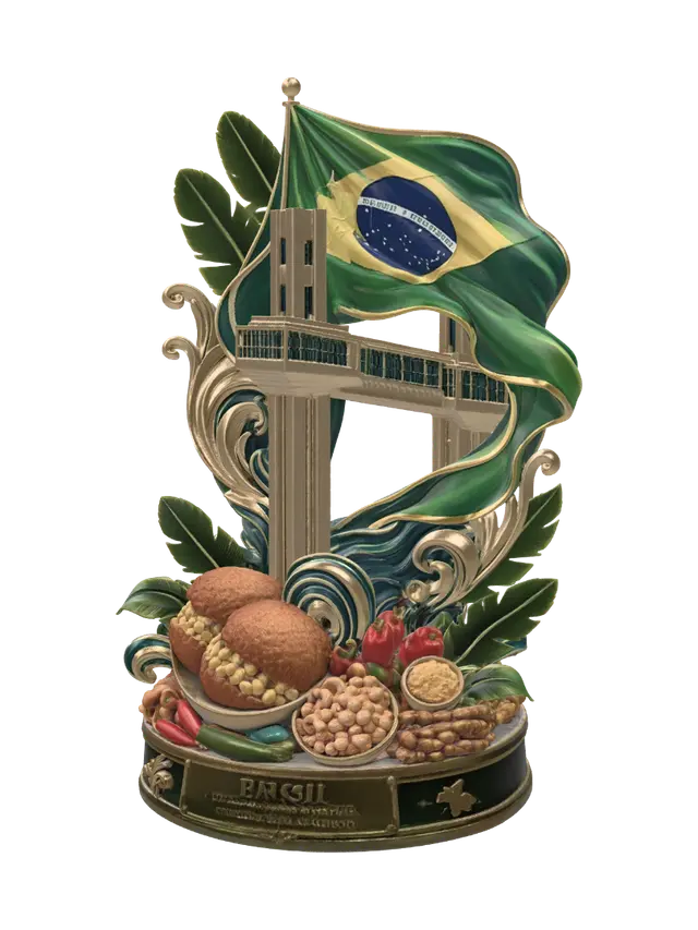3D model for Brazil: Culture, Flavor and History