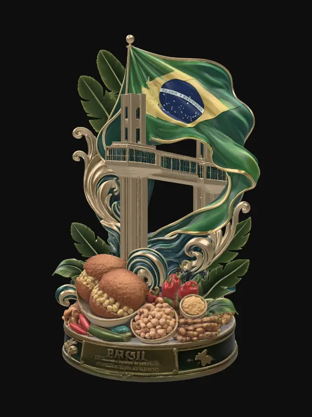 3D model for Brazil: Culture, Flavor and History