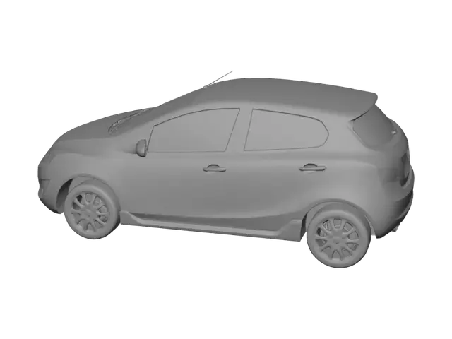 3D model for Blue Mazda2 Hatchback
