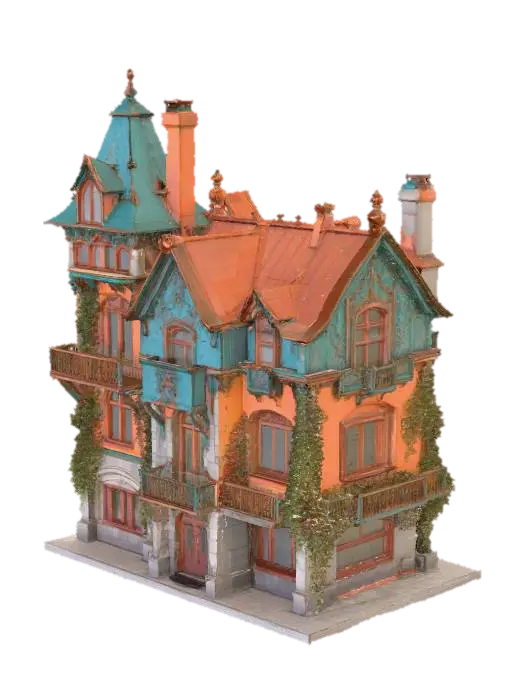 Miniature Maison - Tiny 3D model, AI generated